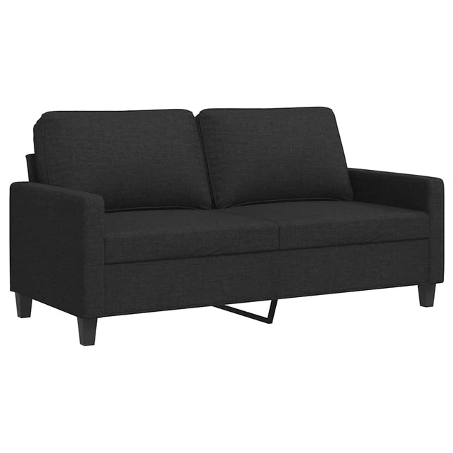 2-sitssoffa svart 140 cm tyg