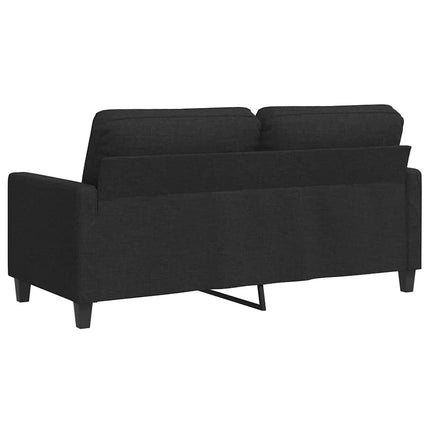 2-sitssoffa svart 140 cm tyg