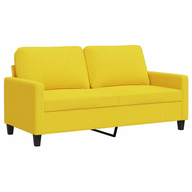 2-sitssoffa ljusggul 140 cm tyg