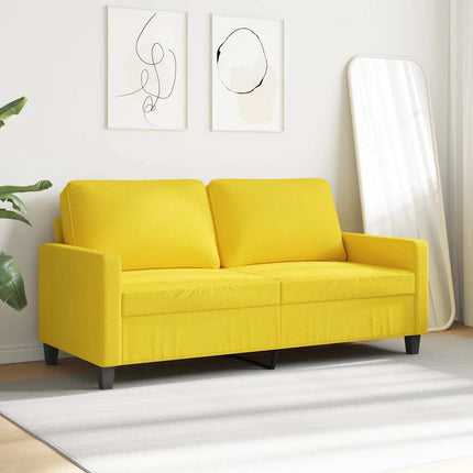 2-sitssoffa ljusggul 140 cm tyg