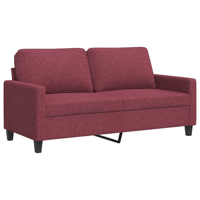 2-sitssoffa vinröd 140 cm tyg