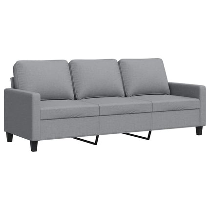 3-sitssoffa ljusgrå 180 cm tyg