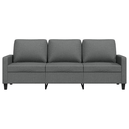 3-sitssoffa mörkgrå 180 cm tyg