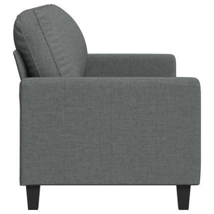 3-sitssoffa mörkgrå 180 cm tyg