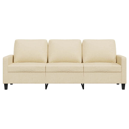 3-sitssoffa gräddvit 180 cm tyg
