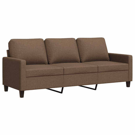 3-sitssoffa brun 180 cm tyg