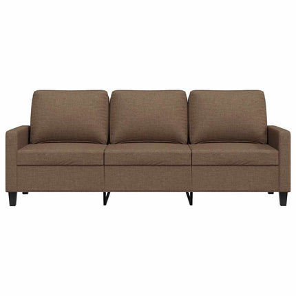 3-sitssoffa brun 180 cm tyg