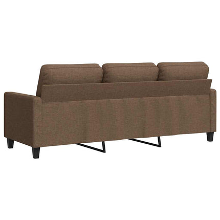 3-sitssoffa brun 180 cm tyg