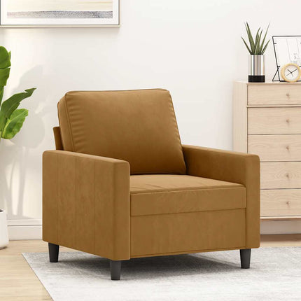 Fåtölj Brun 60 cm sammet