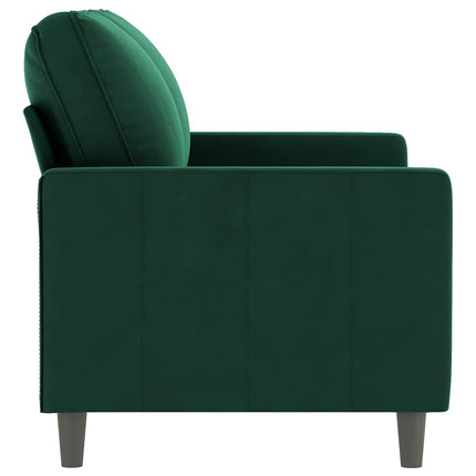 Soffa 2-sits mörkgrön 120 cm sammet