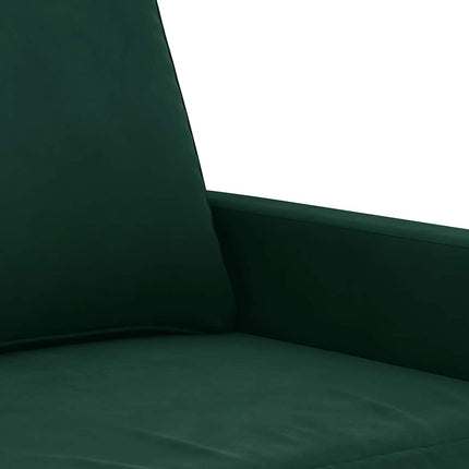 Soffa 2-sits mörkgrön 120 cm sammet