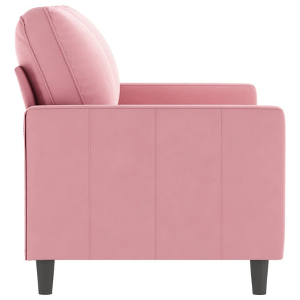 Soffa 2-sits rosa 120 cm sammet