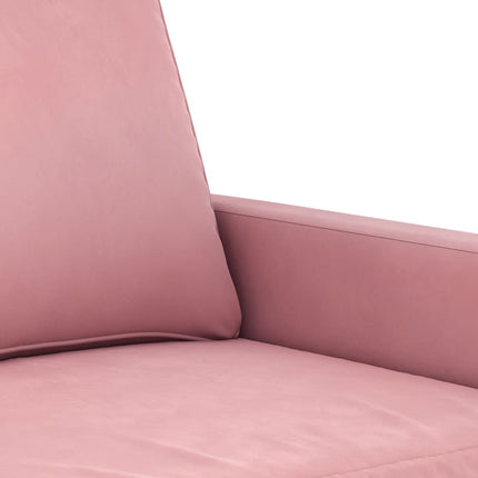 Soffa 2-sits rosa 120 cm sammet