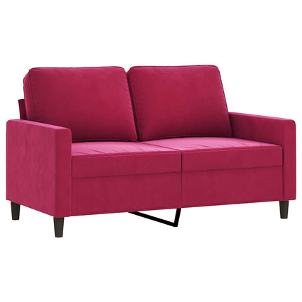2-sitssoffa vinröd 120 cm sammet