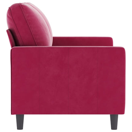 2-sitssoffa vinröd 120 cm sammet