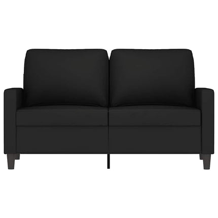 2-sitssoffa ljusgrå Svart 120 cm sammet