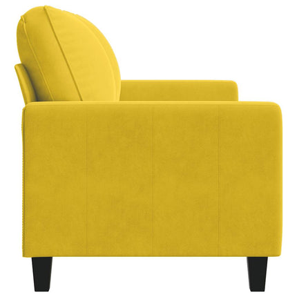 2-sitssoffa gul 120 cm sammet