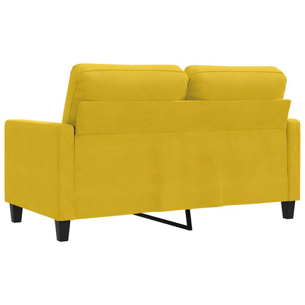2-sitssoffa gul 120 cm sammet