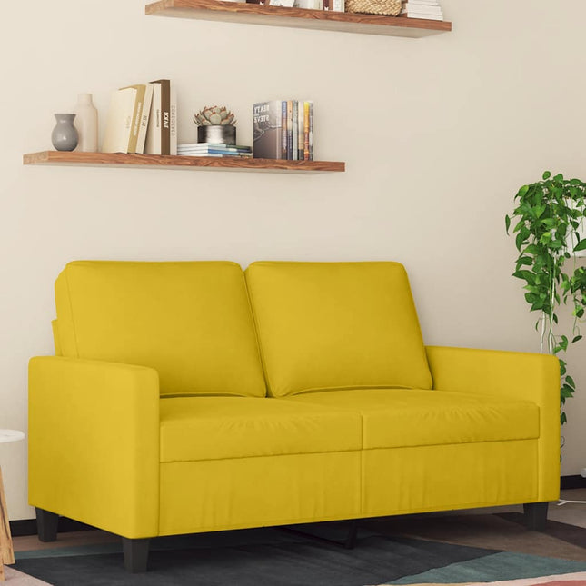 2-sitssoffa gul 120 cm sammet