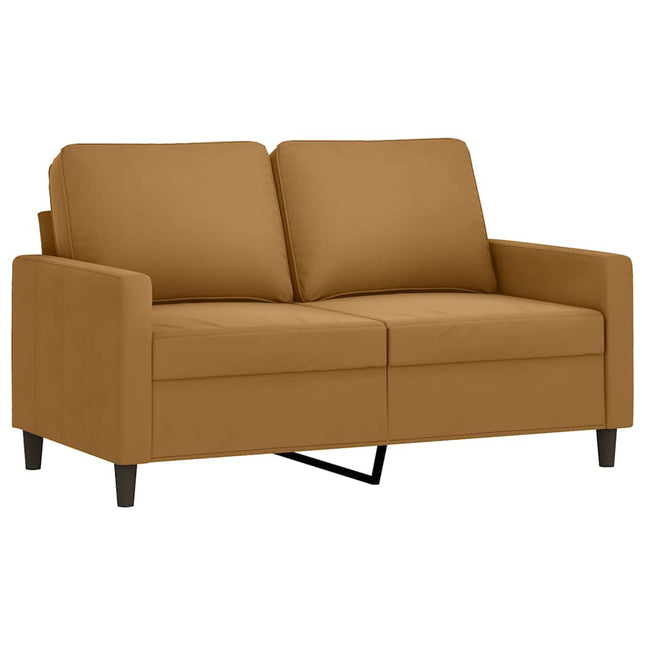 2-sitssoffa brun 120 cm sammet
