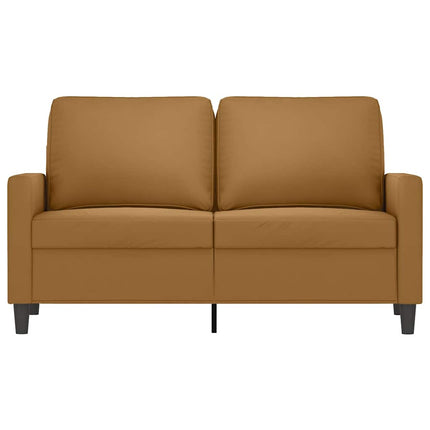 2-sitssoffa brun 120 cm sammet