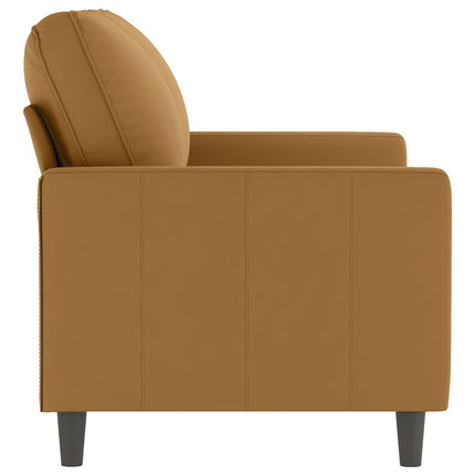2-sitssoffa brun 120 cm sammet