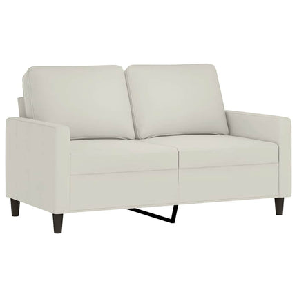 2-sitssoffa gräddvit 120 cm sammet