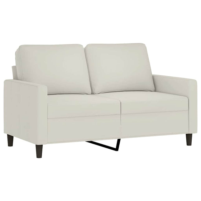 2-sitssoffa gräddvit 120 cm sammet