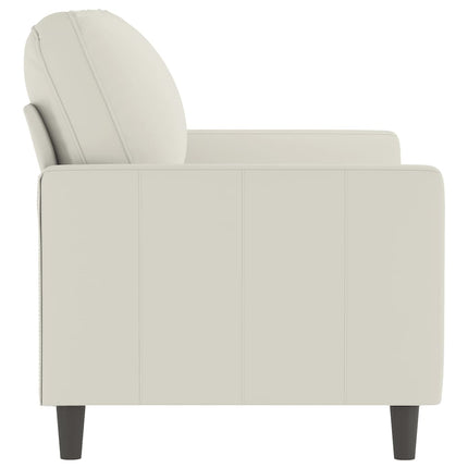 2-sitssoffa gräddvit 120 cm sammet