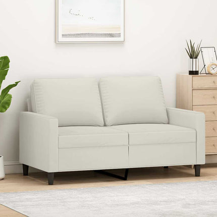 2-sitssoffa gräddvit 120 cm sammet
