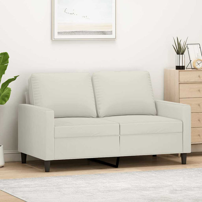 2-sitssoffa gräddvit 120 cm sammet