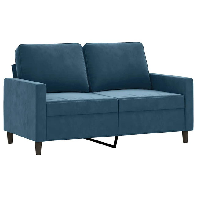 2-sitssoffa blå 120 cm sammet