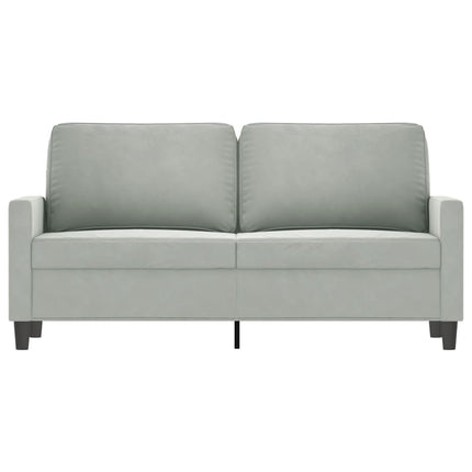 2-sitssoffa ljusgrå 140 cm sammet