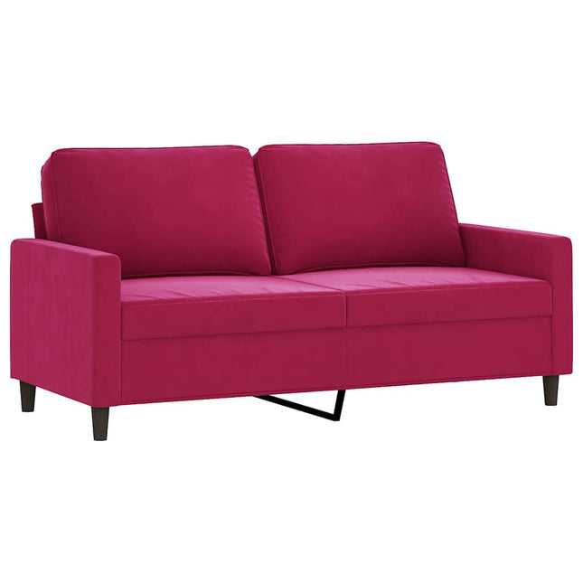 2-sitssoffa vinröd 140 cm sammet
