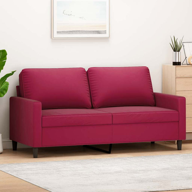2-sitssoffa vinröd 140 cm sammet