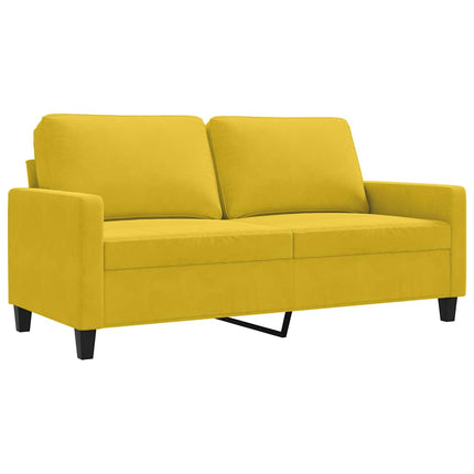 2-sitssoffa gul 140 cm sammet
