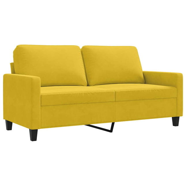 2-sitssoffa gul 140 cm sammet