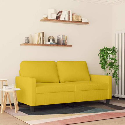 2-sitssoffa gul 140 cm sammet