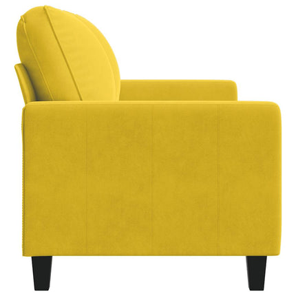 2-sitssoffa gul 140 cm sammet