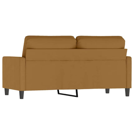 Soffa 2-sits brun 140 cm sammet