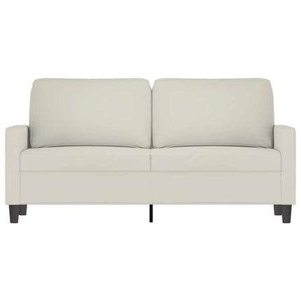 Soffa 2-sits gräddvit 140 cm sammet
