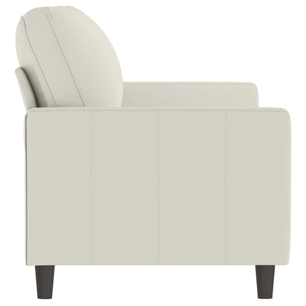 Soffa 2-sits gräddvit 140 cm sammet