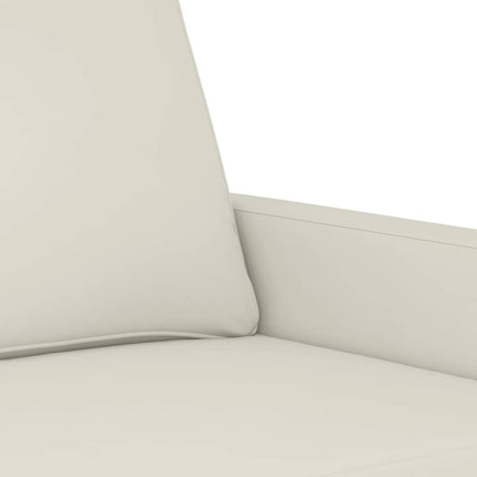 Soffa 2-sits gräddvit 140 cm sammet
