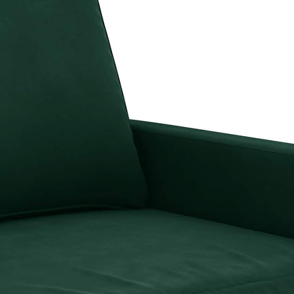 3-sitssoffa mörkgrön 180 cm sammet