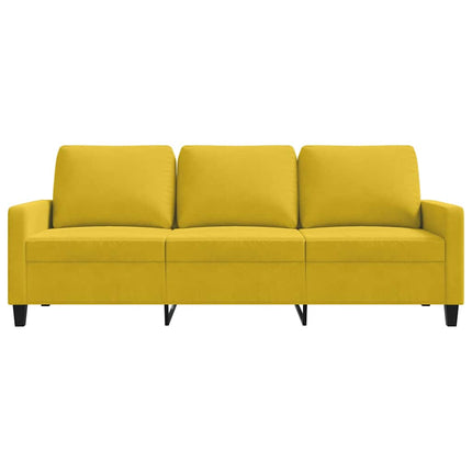 3-sitssoffa gul 180 cm sammet