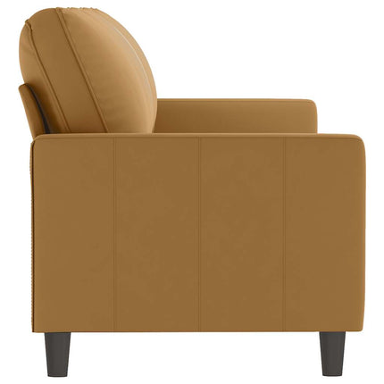 3-sitssoffa brun 180 cm sammet