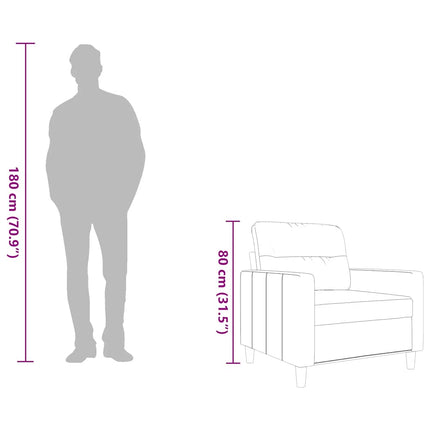 Fåtölj gräddvit 60 cm tyg