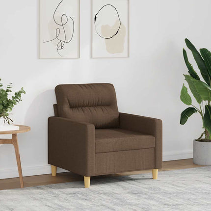 Fåtölj brun 60 cm tyg
