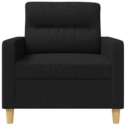 Fåtölj svart 60 cm tyg