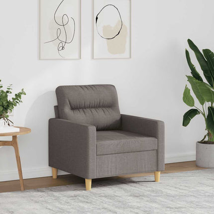 Fåtölj taupe 60 cm tyg